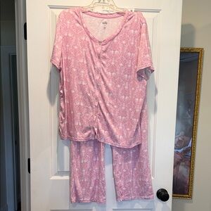 croft & barrow Pink Printed Short-Sleeve Pajama Set